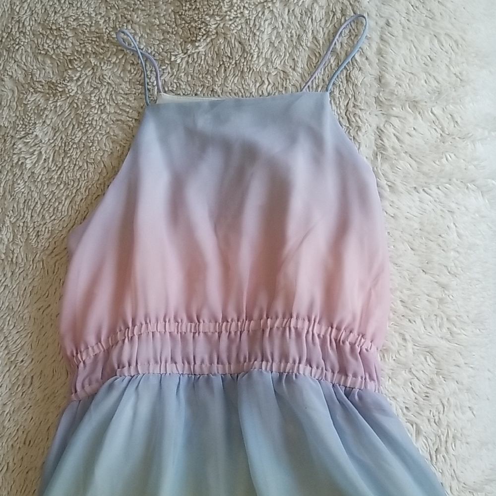 H&M Pastel Ombre Spaghetti Strap Dress - Girls 14A NWT